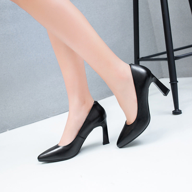 Soft Sole Leather Women High Heels